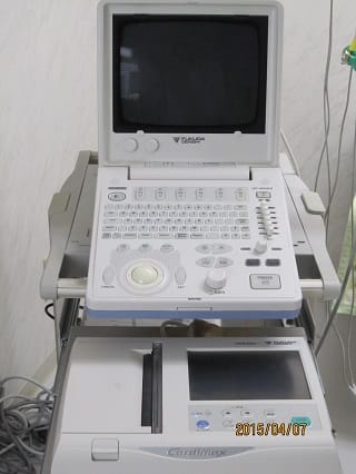 超音波装置と心電計 機材写真